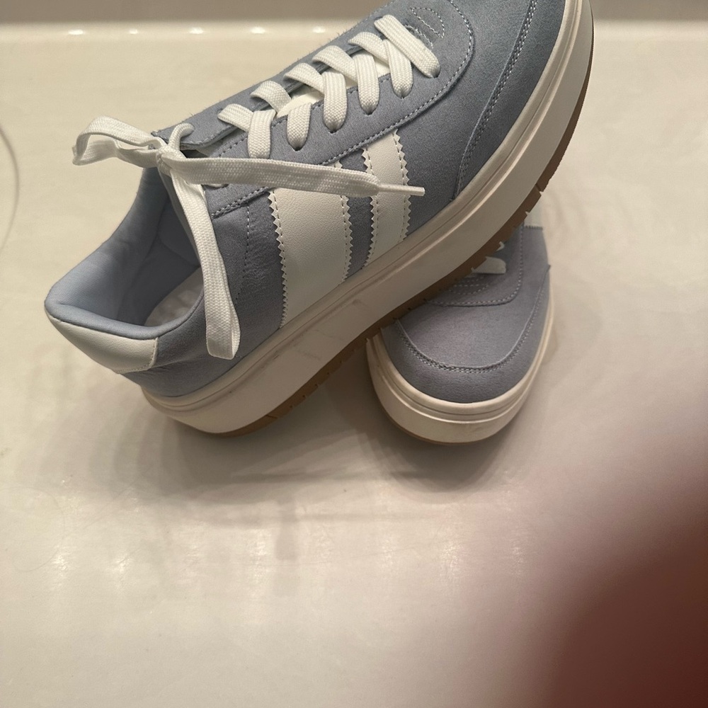 Madden Girl Blue and White Sneakers